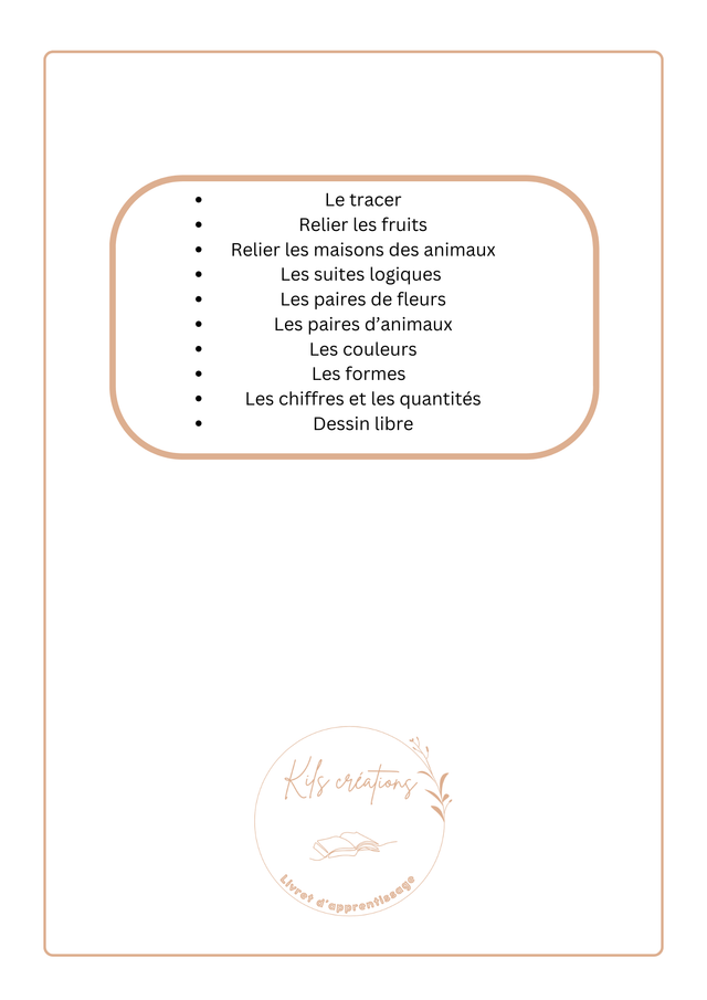 Livret Petite section Format A4