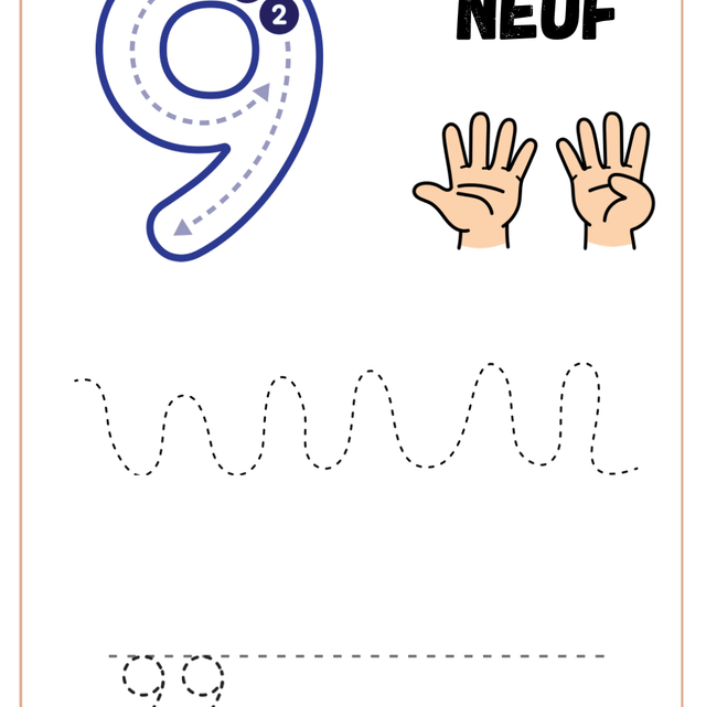 Livret des chiffres et le tracer A4 de 0 à 9