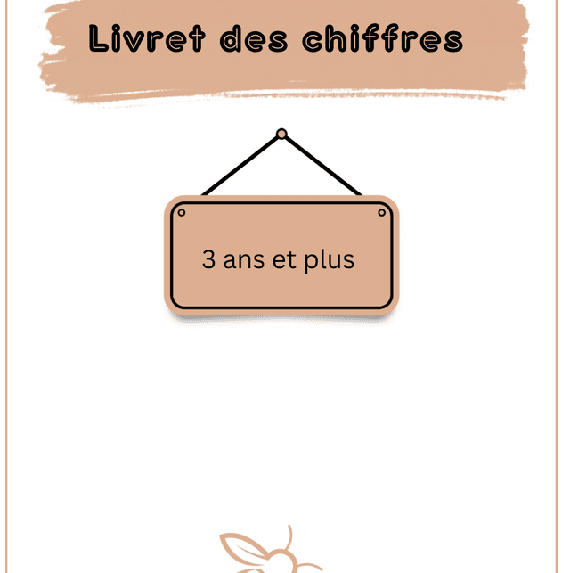 Livret des chiffres et le tracer A4 de 0 à 9